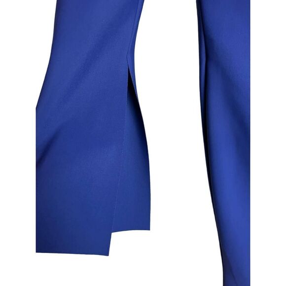 NWT Frascara Royal Blue One Shoulder Long Sleeve Gown Sz. 6 - Picture 3 of 4